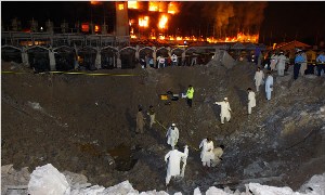 Marriott Hotel Islamabad after the suicide blast